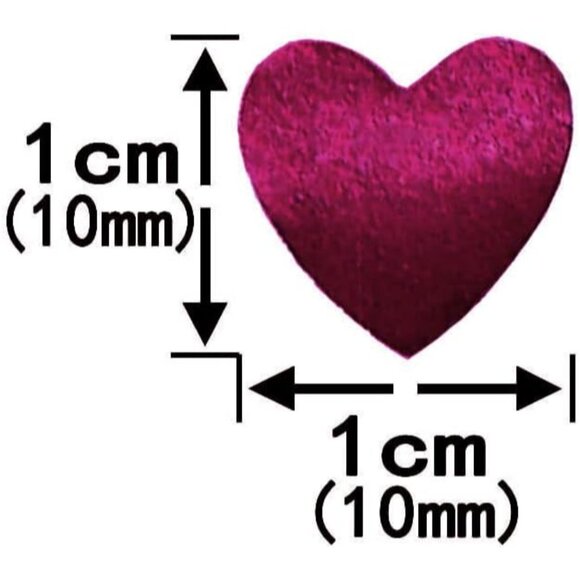 Burgundy Heart Table Confetti - Metallic Heart Shaped Confetti for Valentines Da - Picture 3 of 4